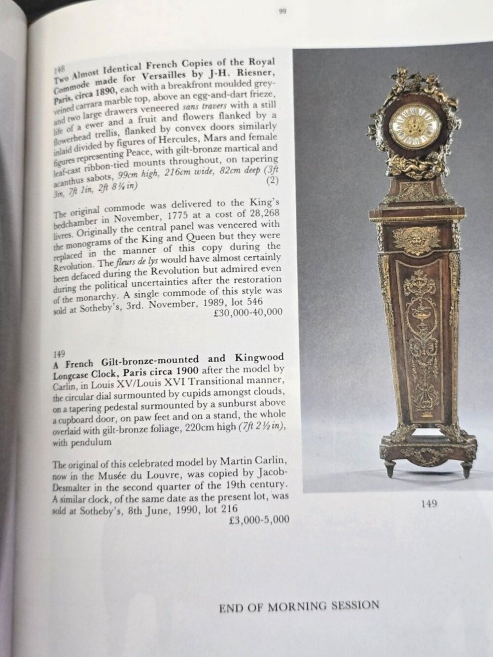 Sothebys 19th & 20th Century Furniture And Decorations Auction Catalog 1990 - Picture 9 of 12